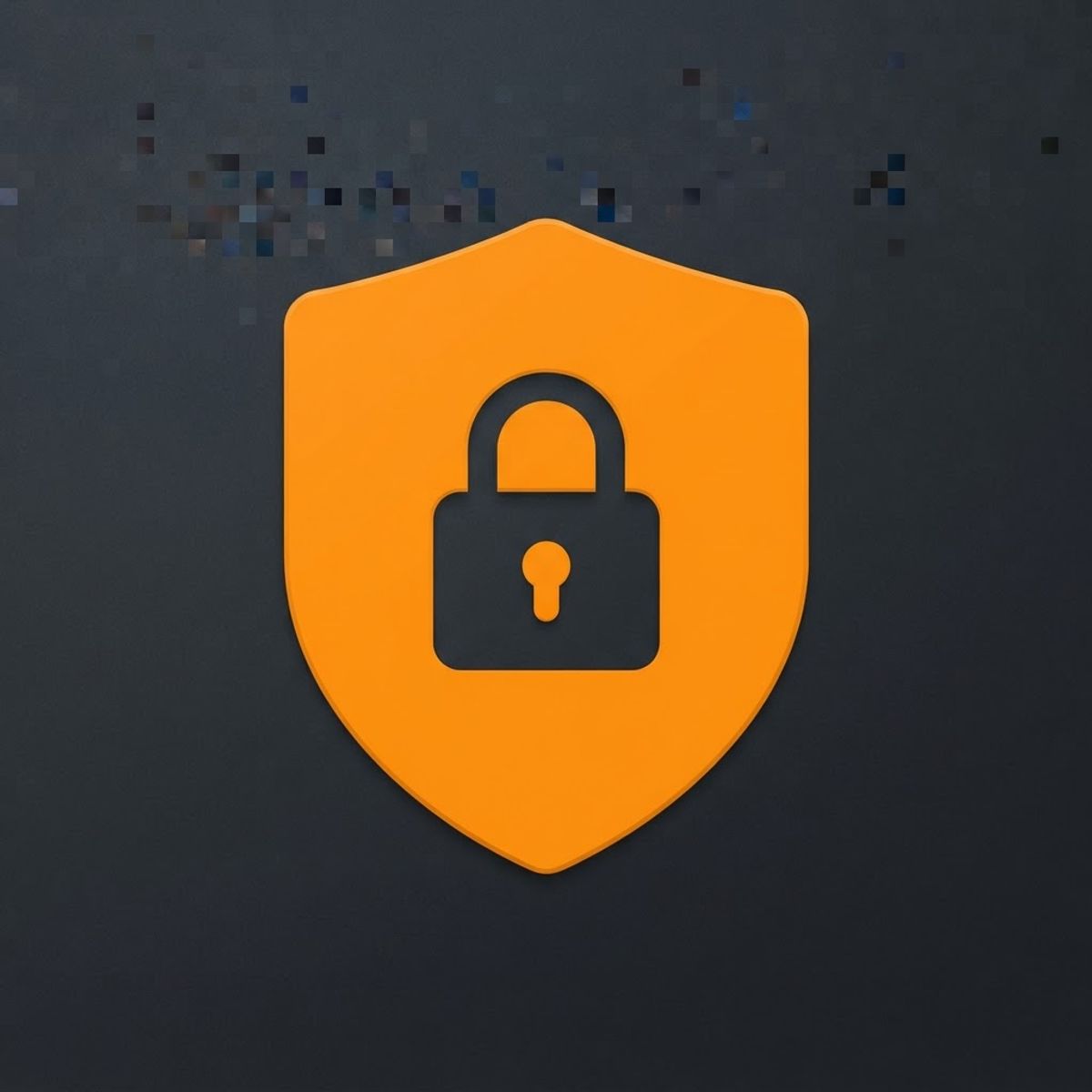 Data protection shield icon badge